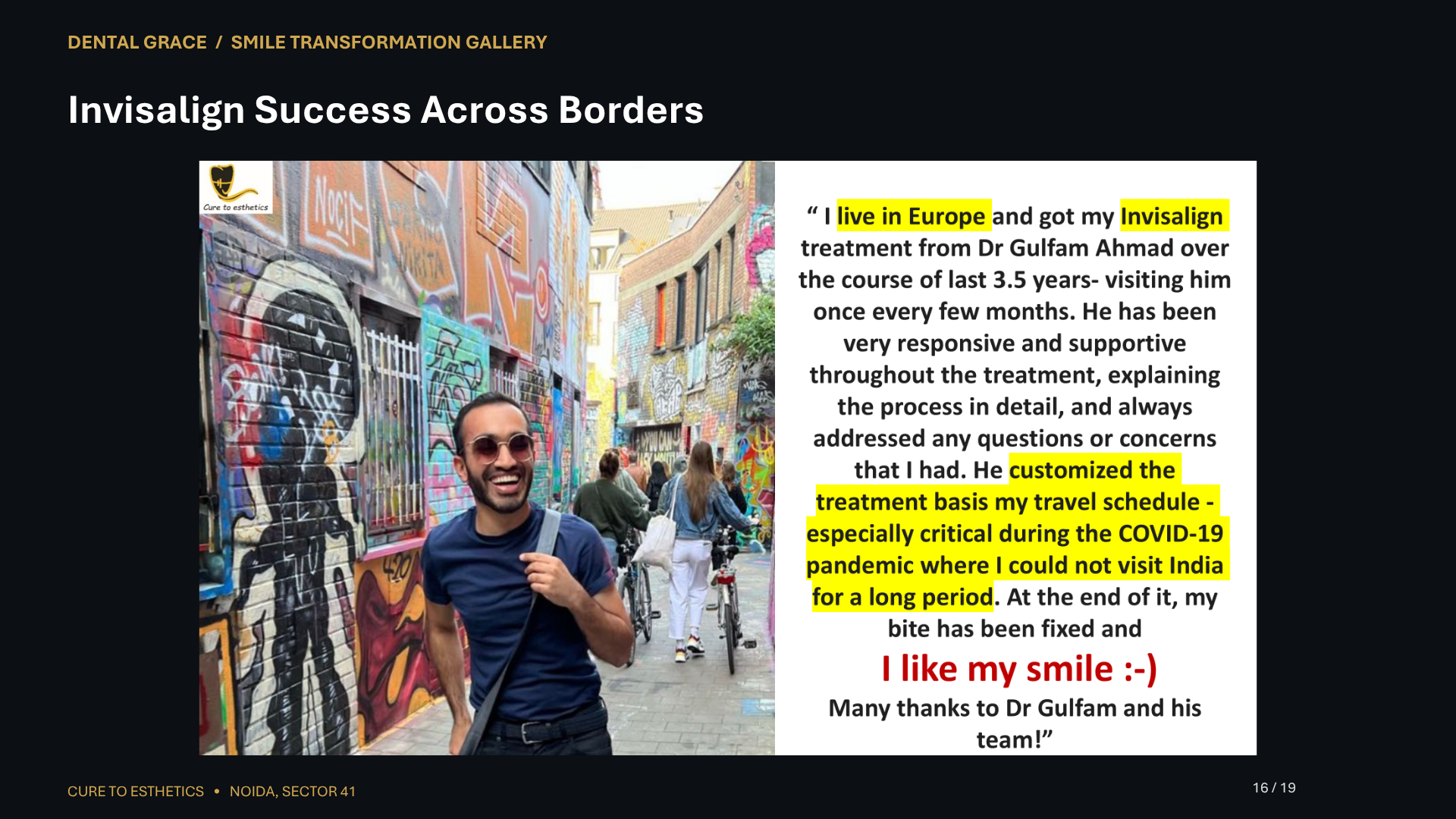 Dental Grace patient result 16 – before and after smile transformation